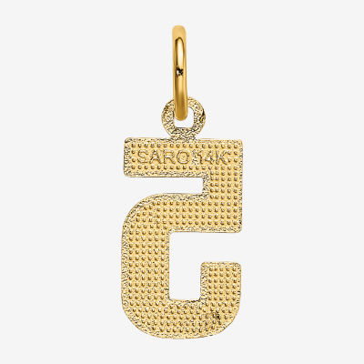 Number Womens 14K Gold Pendant