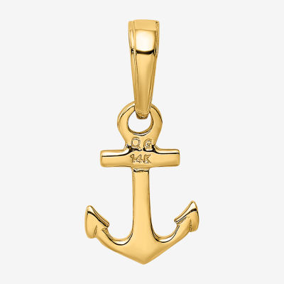 Anchor Womens 14K Gold Pendant