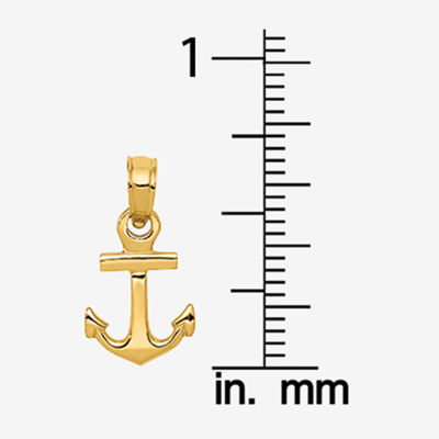 Anchor Womens 14K Gold Pendant