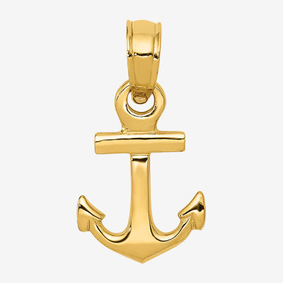 Anchor Womens 14K Gold Pendant