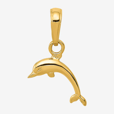 Dolphin Womens 14K Gold Pendant