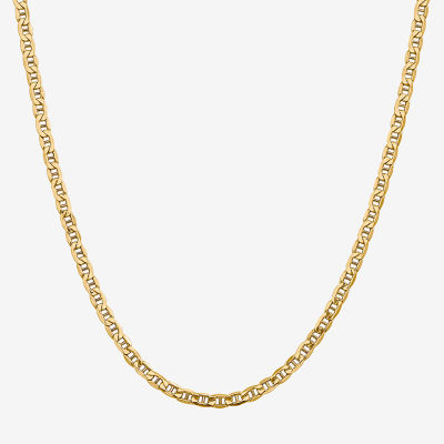 14K Gold Inch Semisolid Mariner Chain Necklace