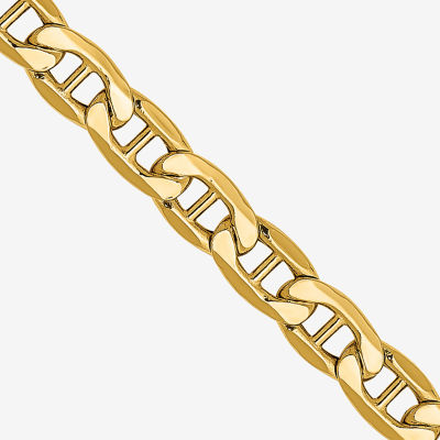 14K Gold Inch Semisolid Mariner Chain Necklace