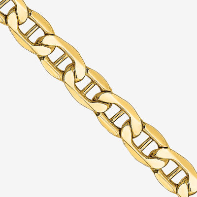 14K Gold Inch Semisolid Mariner Chain Necklace