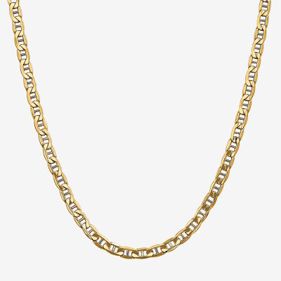 14K Gold Inch Semisolid Mariner Chain Necklace