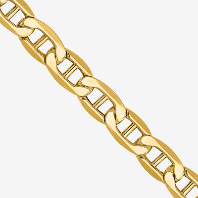 14K Gold Inch Semisolid Mariner Chain Necklace