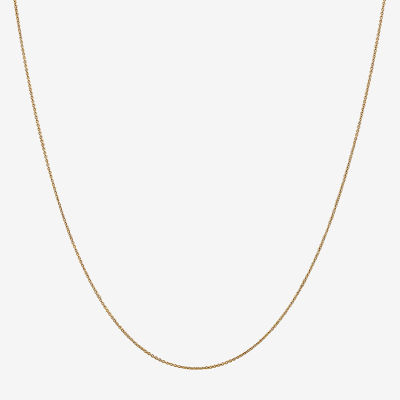 14K Gold - Inch Solid Cable Chain Necklace