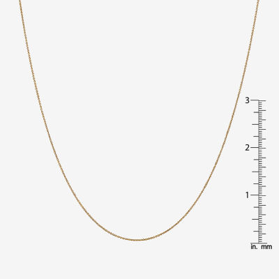 14K Gold - Inch Solid Cable Chain Necklace