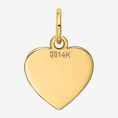 Womens 14K Gold Heart Pendant