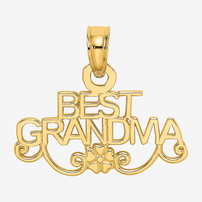 Best Grandma Womens 14K Gold Pendant