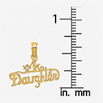 #1 Daughter Womens 14K Gold Pendant