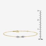 14K Two Tone Gold 9 Inch Solid Ankle Bracelet