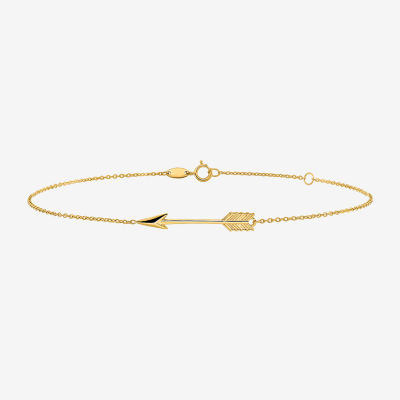 14K Gold Inch Solid Cable Ankle Bracelet