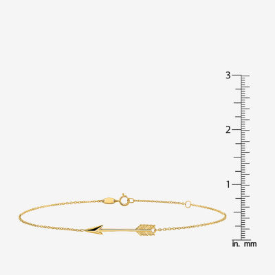 14K Gold Inch Solid Cable Ankle Bracelet