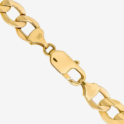 14K Gold Inch Semisolid Curb Chain Necklace