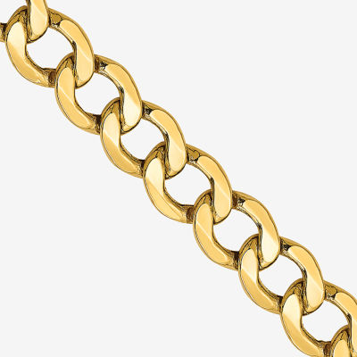 14K Gold Inch Semisolid Curb Chain Necklace