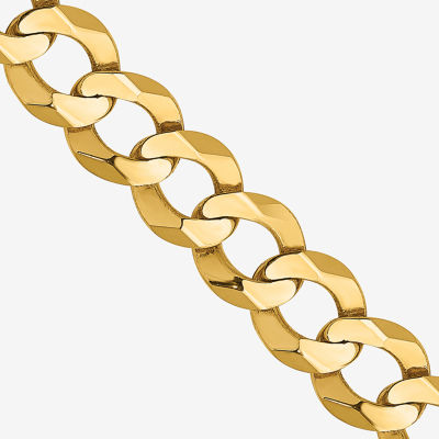 14K Gold Inch Solid Curb Chain Necklace