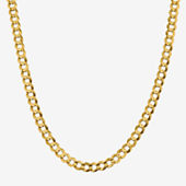 14K Gold 18 Inch Solid Curb Chain Necklace - JCPenney