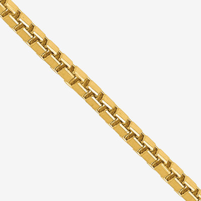 14K Gold Inch Solid Box Chain Necklace