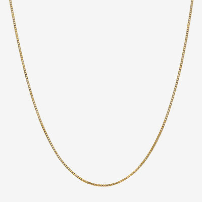 14K Gold Inch Solid Box Chain Necklace