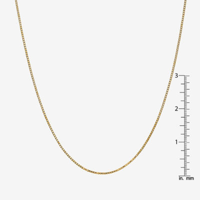 14K Gold Inch Solid Box Chain Necklace