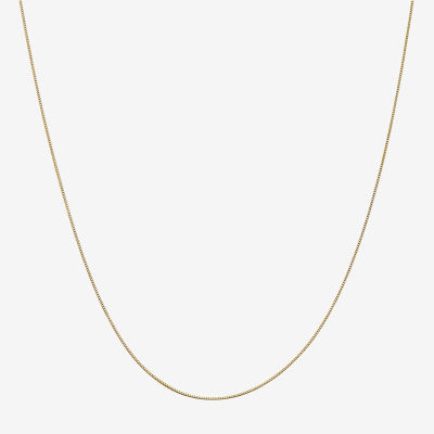 14K Gold 14-30" Solid Box Chain Necklace