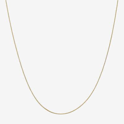 14K Gold 14-30" Solid Box Chain Necklace