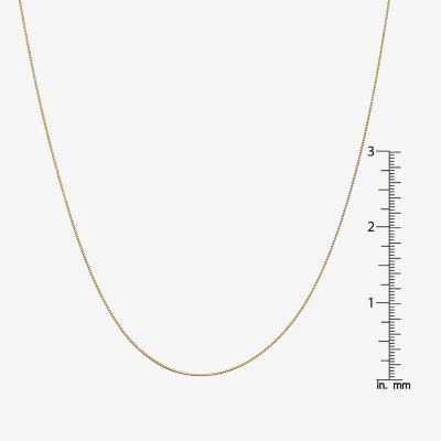 14K Gold 14-30" Solid Box Chain Necklace