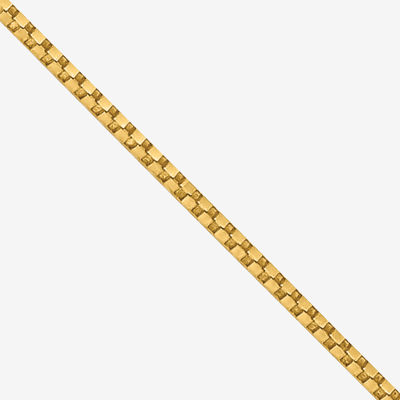 14K Gold 14-30" Solid Box Chain Necklace