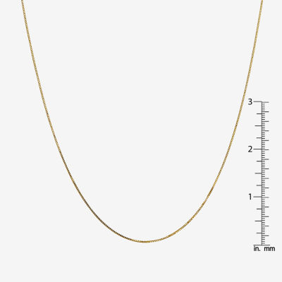 14K Gold 14-30" Solid Box Chain Necklace