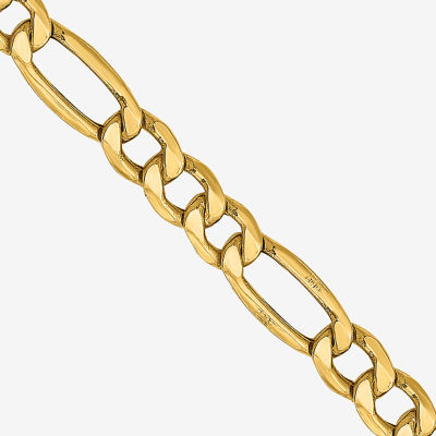 10K Gold Inch Semisolid Figaro Chain Necklace