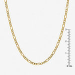 10K Gold 24 Inch Semisolid Figaro Chain Necklace