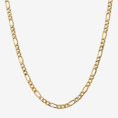 10K Gold Inch Semisolid Figaro Chain Necklace