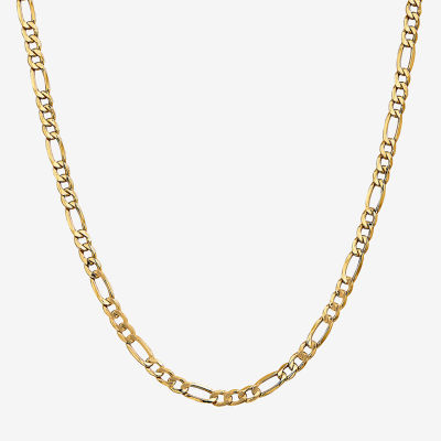 10K Gold Inch Semisolid Figaro Chain Necklace