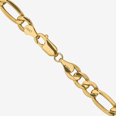 10K Gold Inch Semisolid Figaro Chain Necklace