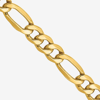 10K Gold Inch Semisolid Figaro Chain Necklace