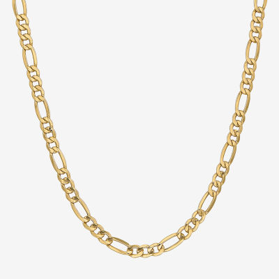 10K Gold Inch Semisolid Figaro Chain Necklace