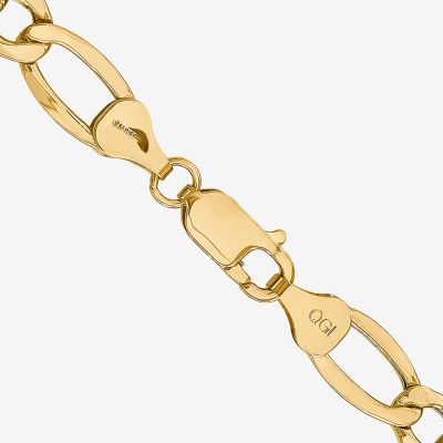 10K Gold Inch Semisolid Figaro Chain Necklace