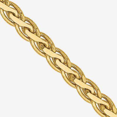 14K Gold Inch Solid Wheat Chain Necklace