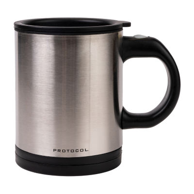 Double Wall Mug with Tea Bag Buddy-JCPenney, Color: Silver