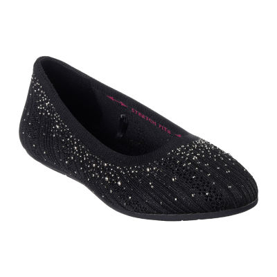 Skechers Womens Cleo 2.0 Glitzy Daze Ballet Flats