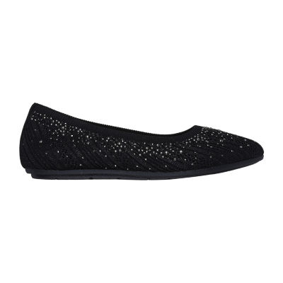 Skechers Womens Cleo 2.0 Glitzy Daze Ballet Flats