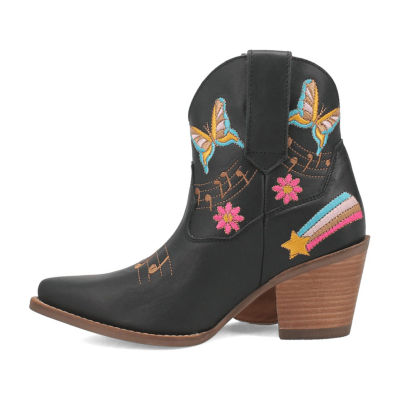 Dingo Womens Melody Stacked Heel Cowboy Boots