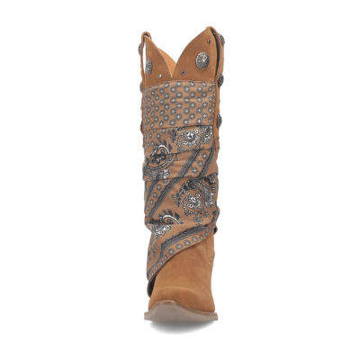 Dingo Womens Rhaposdy Stacked Heel Cowboy Boots