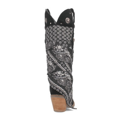 Dingo Womens Rhaposdy Stacked Heel Cowboy Boots