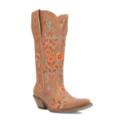 Dingo Womens Beetle Juice Stacked Heel Cowboy Boots