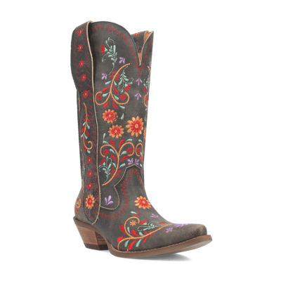 Dingo Womens Beetle Juice Stacked Heel Cowboy Boots