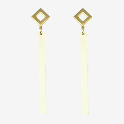 Bijoux Bar Gold Tone Bar Drop Earrings