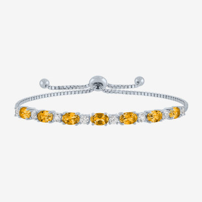 Gemstone Sterling Silver Bolo Bracelet