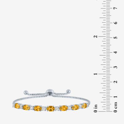 Gemstone Sterling Silver Bolo Bracelet
